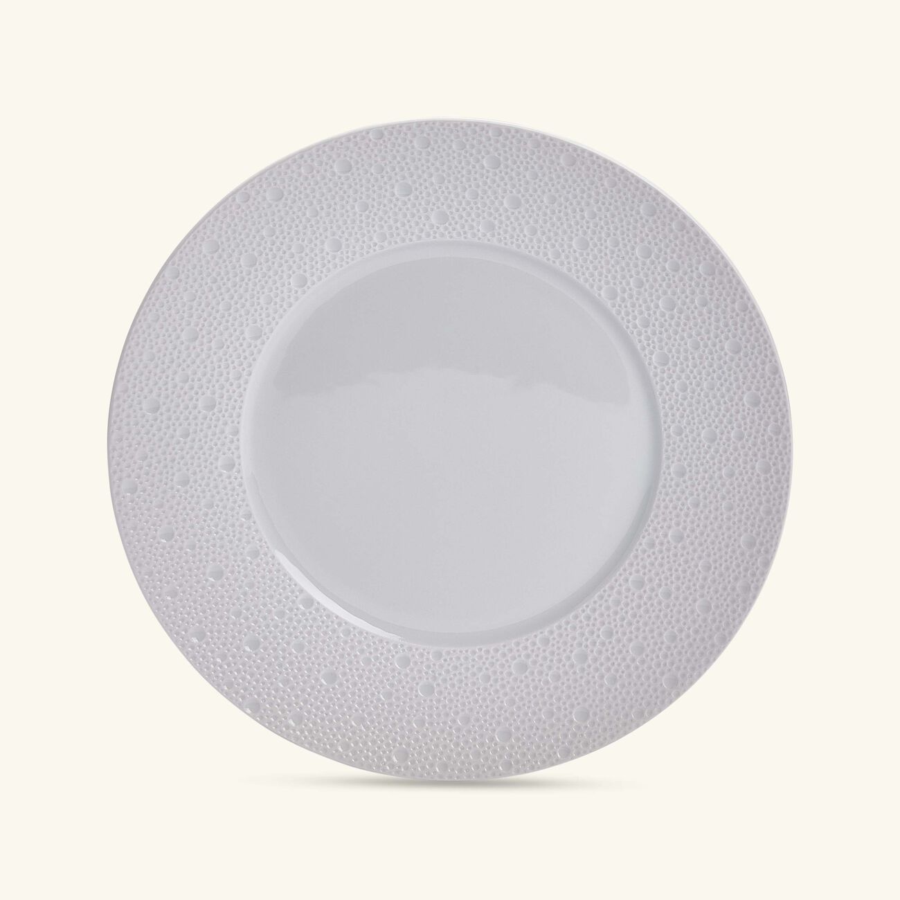 bernardaud ecume dinner plate round white 26cm