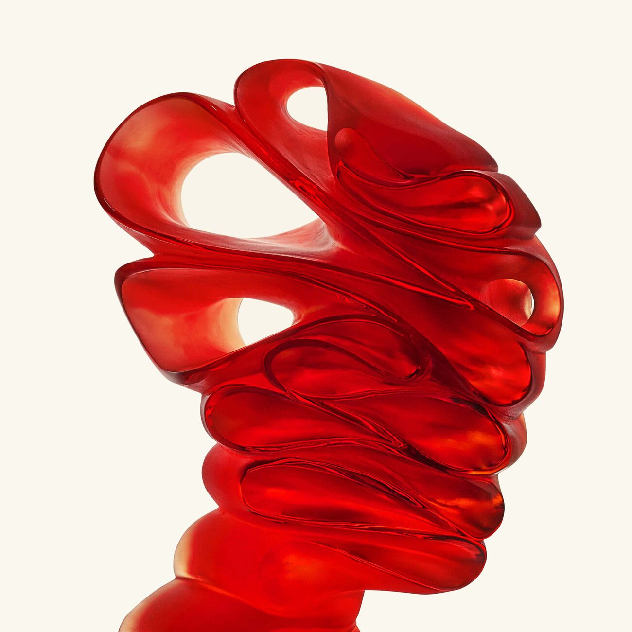 daum masque de verre sculpture mini orange limited edition
