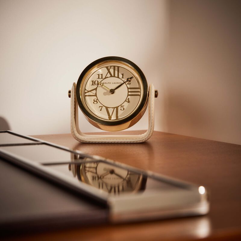 رالف لورين هوم ساعة الحائط برينان باللون الذهبي