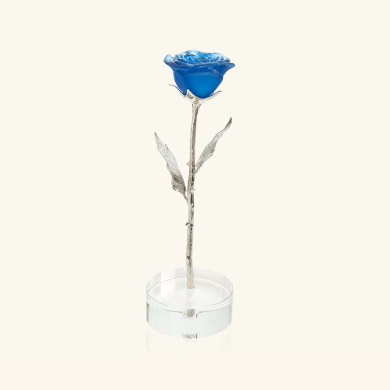 daum eternal rose figurine medium blue