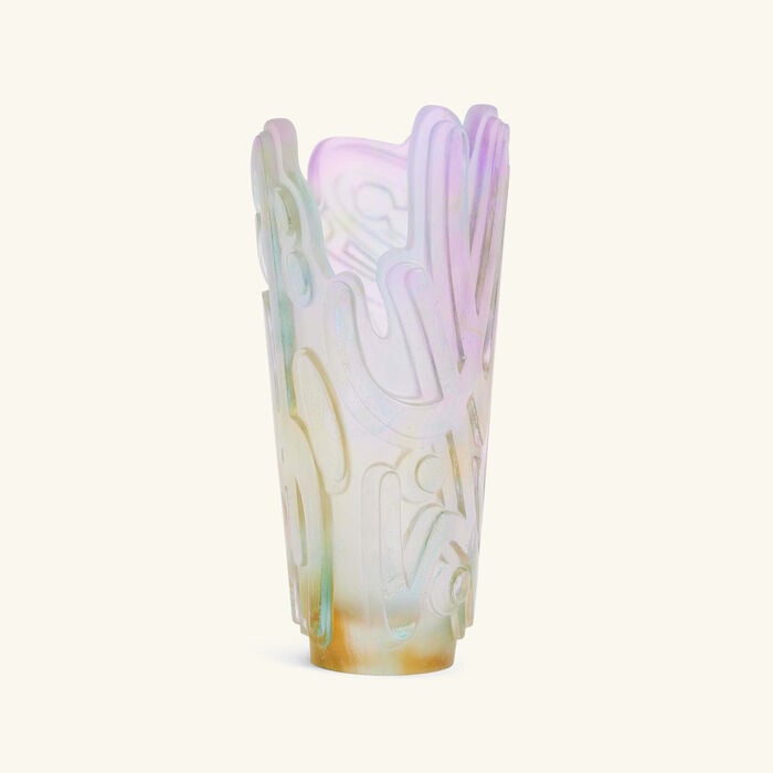Crystal Rock Ii By Jonone Vase Small Pink daum crystal rock ii by jonone vase small pink