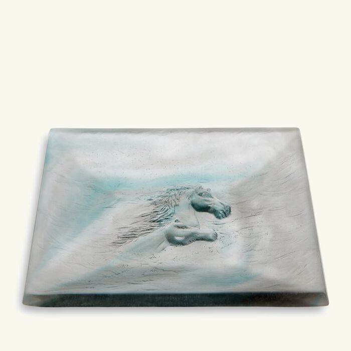 daum cavalcade trinket tray square small grey