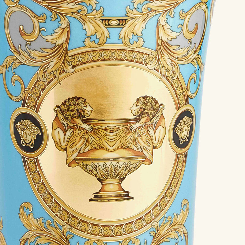 فيرساتشي مزهرية ميدوزا جالا بلو متوسطة زرقاء