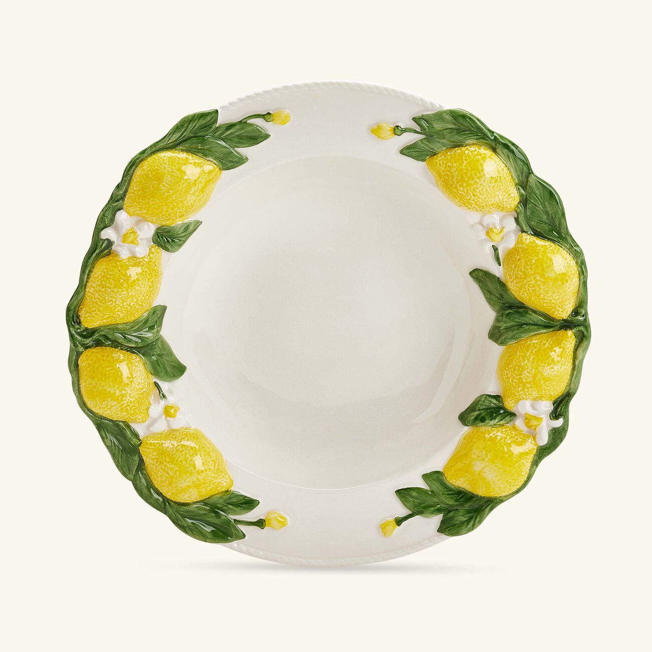 Lemon Pasta Bowl White les ottomans lemon pasta bowl white