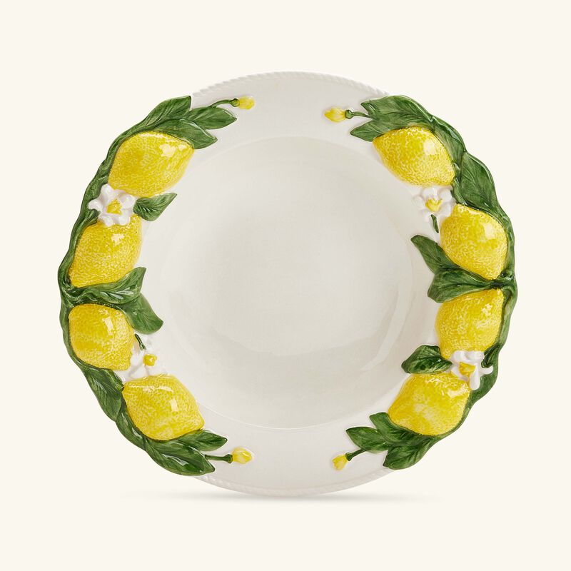 Lemon Pasta Bowl White les ottomans lemon pasta bowl white