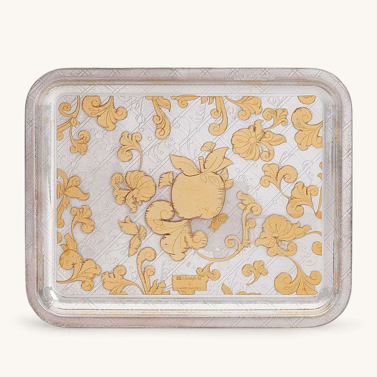 Jardin D'eden Serving Tray Rectangular Small Silver christofle jardin d eden serving tray rectangular small silver