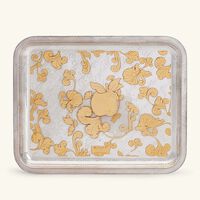 Jardin D'eden Serving Tray Rectangular Small Silver christofle jardin d eden serving tray rectangular small silver