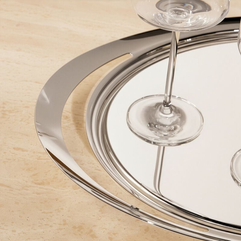 georg jensen cobra serving tray oval clear