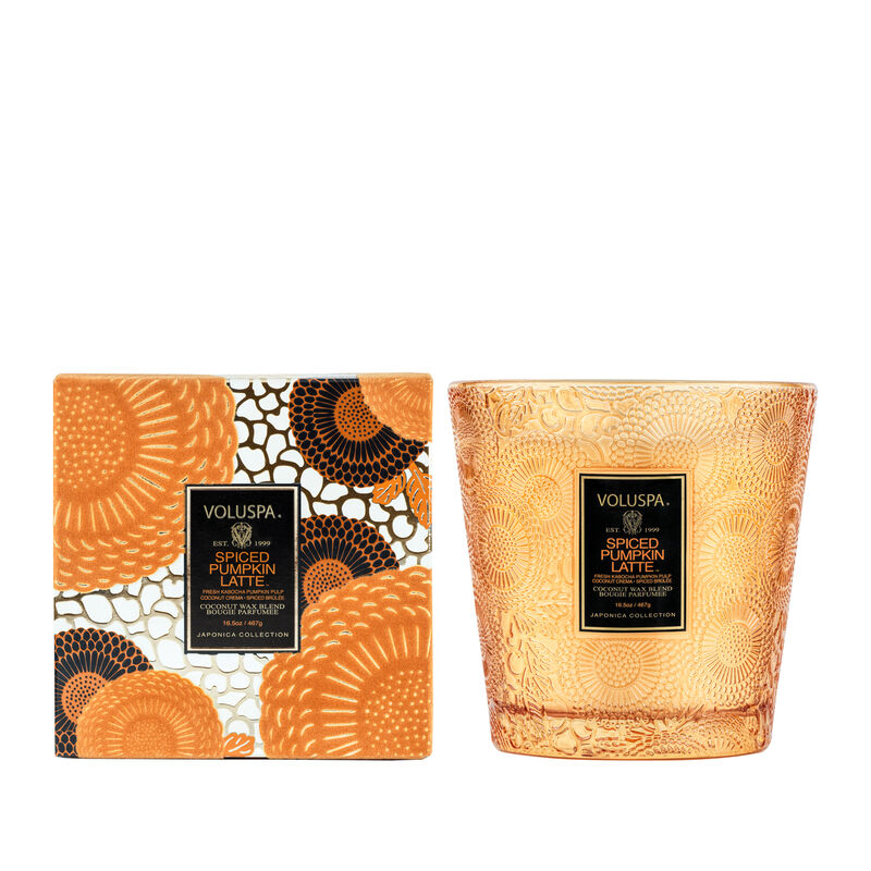 voluspa spiced pumpkin latte 2 wick hearth candle