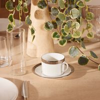 Torsade Tea Cup & Saucer Silver bernardaud torsade tea cup saucer silver