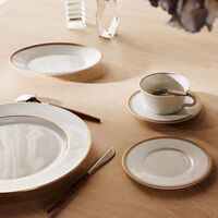 فنجان الشاي غيج مع صحنه أبيض برناردو فنجان الشاي غيج مع صحنه أبيض