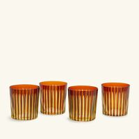 Prism Double Old Fashioned Glasses Amber Set of 4 l objet prism double old fashioned glasses amber set of 4