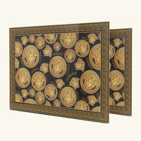 Medusa Amplified Placemat Black Set Of 2 versace medusa amplified placemat black set of 2