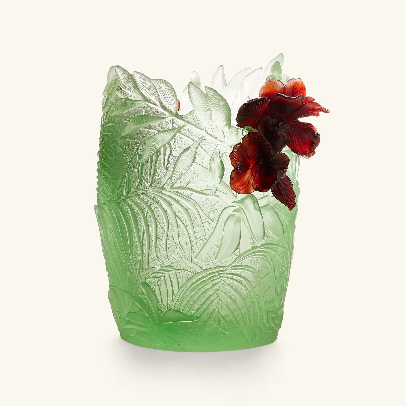 Hibiscus Vase Medium Green daum hibiscus vase medium green