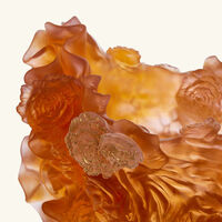 daum rose royale prestige vase extra large orange limited edition