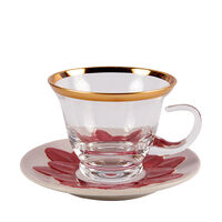 Peacock Ruby Cappuccino Cup & Saucer, small