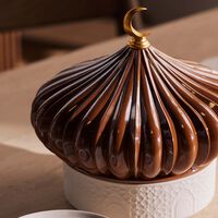 لادرو صندوق ماجستيك نايتس مع 4 أطباق باللون البني