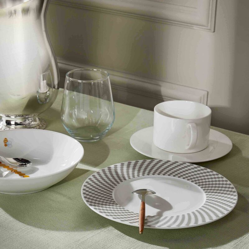 Madison 6 Dessert Plate Round Grey 21cm christofle madison 6 dessert plate round grey 21cm