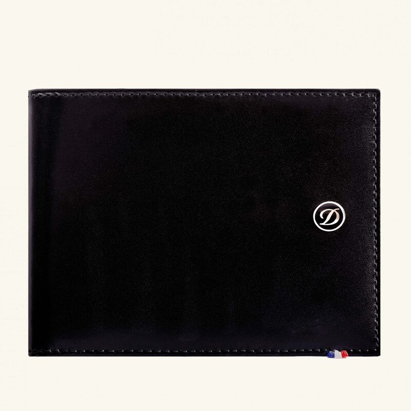 اس تي دوبون محفظة لاين دي ثنائية الطي سوداء