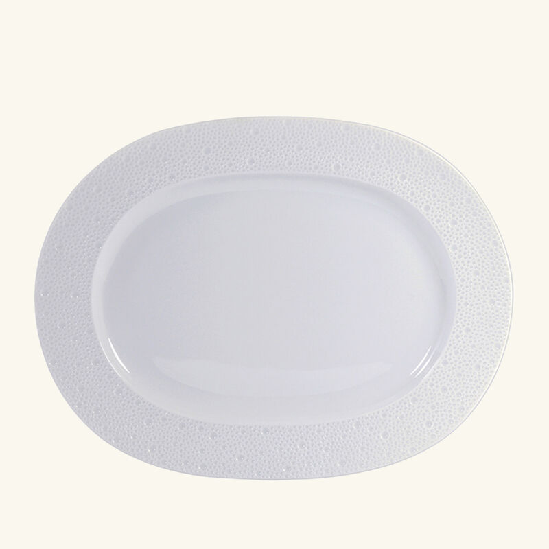 bernardaud ecume serving platter oval white 30cm