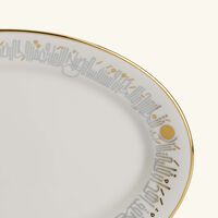 dimlaj hayat serving platter oval gold 26cm set of 2