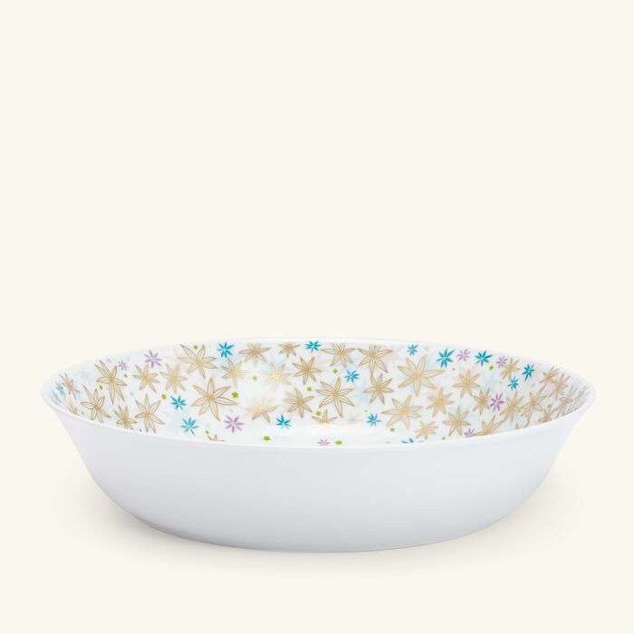 bernardaud feerie michael cailloux open vegetable dish pink 24cm