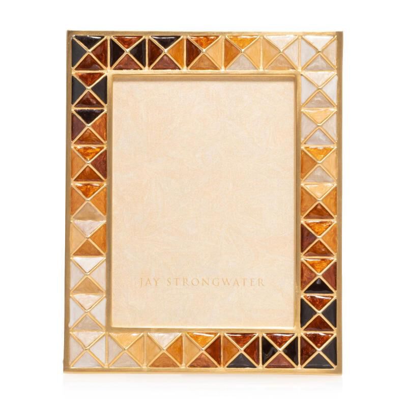 Abaculus Pyramid Picture Frame Gold 10x12cm jay strongwater abaculus pyramid picture frame gold 10x12cm
