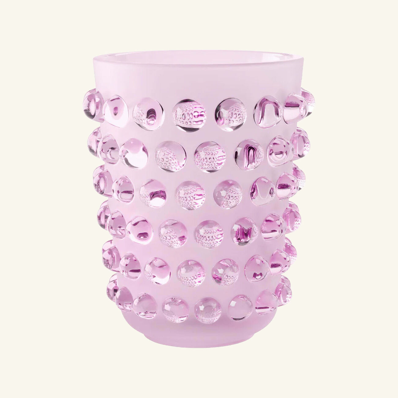 lalique mossi vase small pink