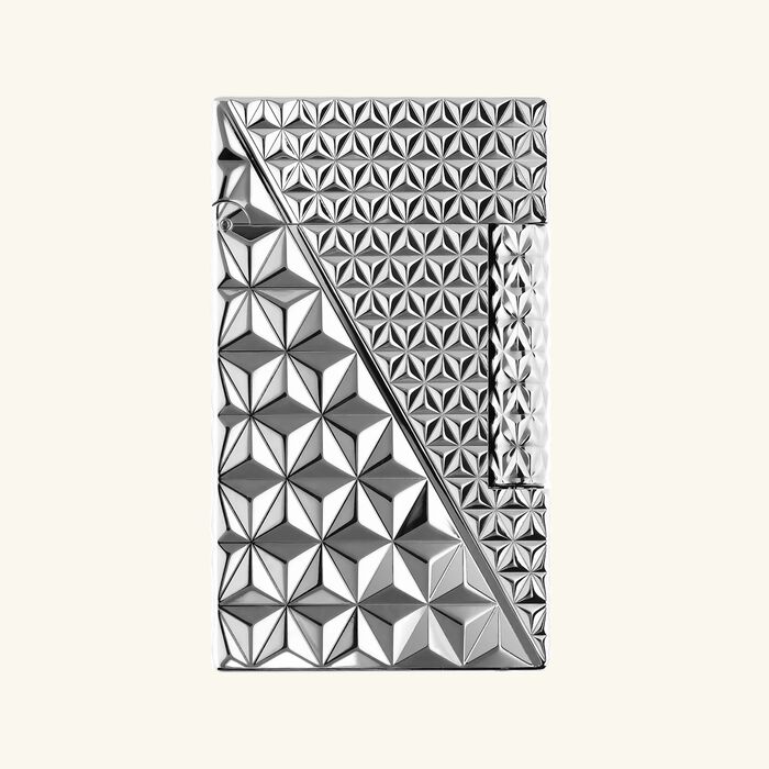 st dupont ligne 2 double fire x lighter silver
