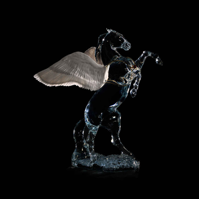 baccarat cheval olympus pegasus sculpture extra large clear limited edition of 8