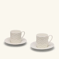 missoni home zig zag coffee cup   saucer white set of 2