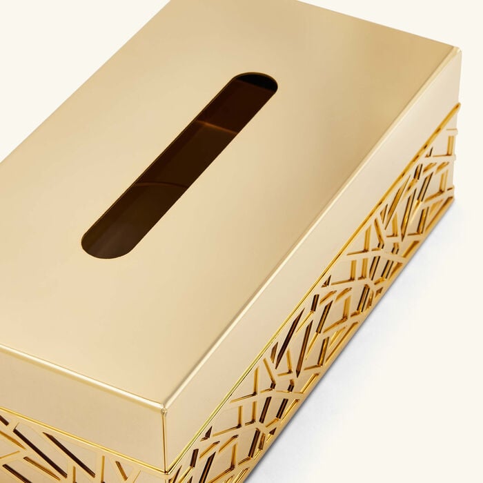 villari hiroito rectangular tissue box gold