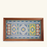 aya the art of living dome of the rock mosque tray rectangular large blue