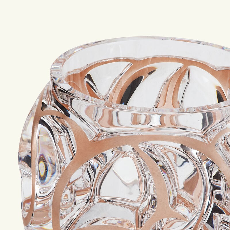 lalique tourbillons vase round small pink