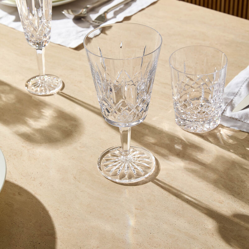 waterford lismore drinking glass large clear set of 2