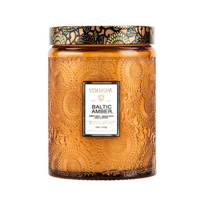 Baltic Amber Large Glass Jar Candle, medium