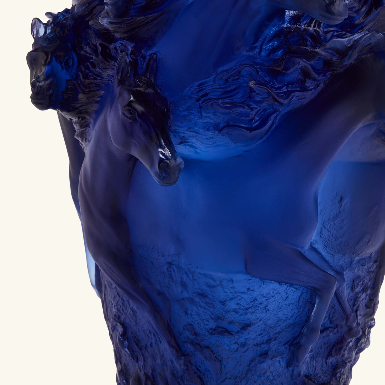 Horses Vase Medium Blue daum horses vase medium blue