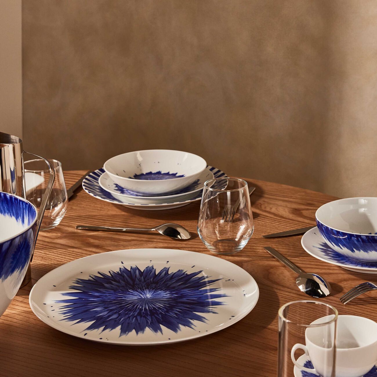 bernardaud in bloom serving platter blue 33cm
