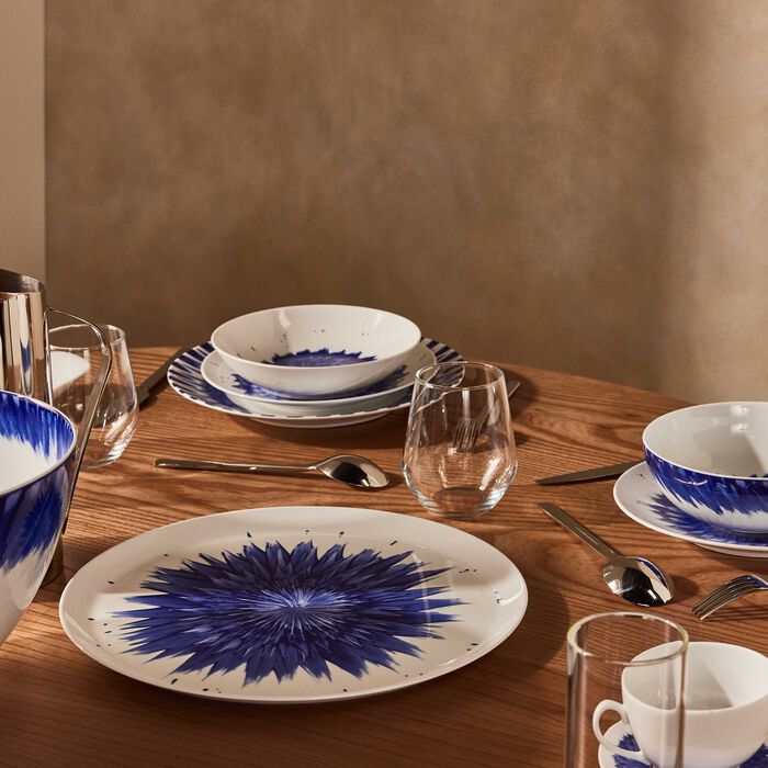 bernardaud in bloom serving platter blue 33cm