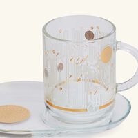 Hayat Mug and Saucer Gold Set of 4 dimlaj hayat mug and saucer gold set of 4