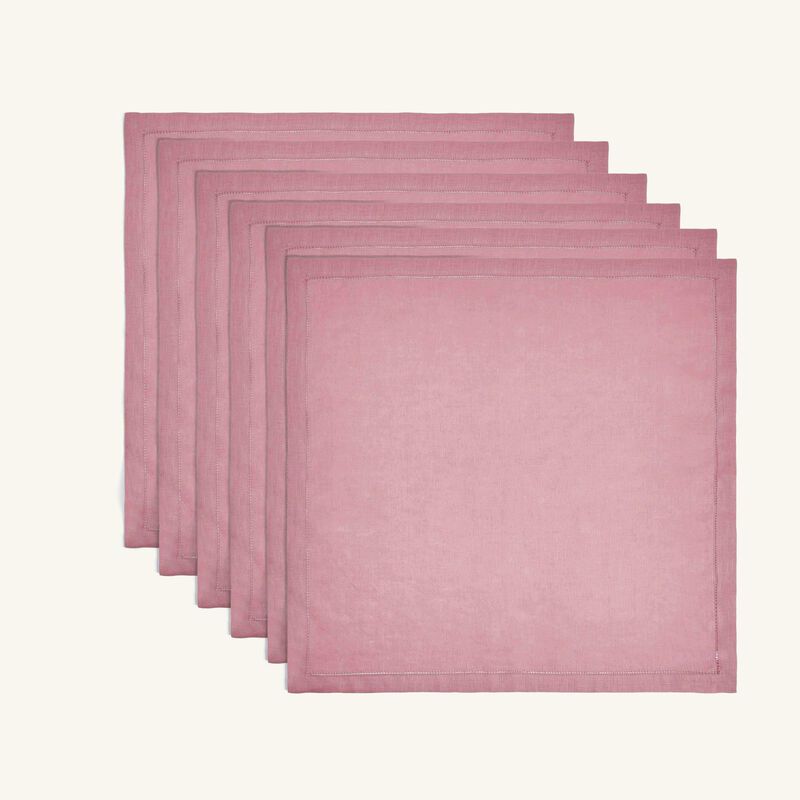 Feliz Napkin Pink Set Of 6 catherine denoual feliz napkin pink set of 6