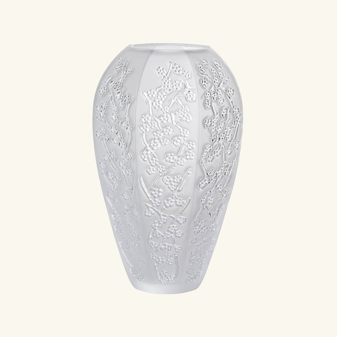 lalique sakura vase small clear