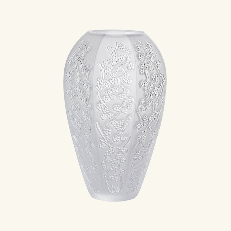 lalique sakura vase small clear