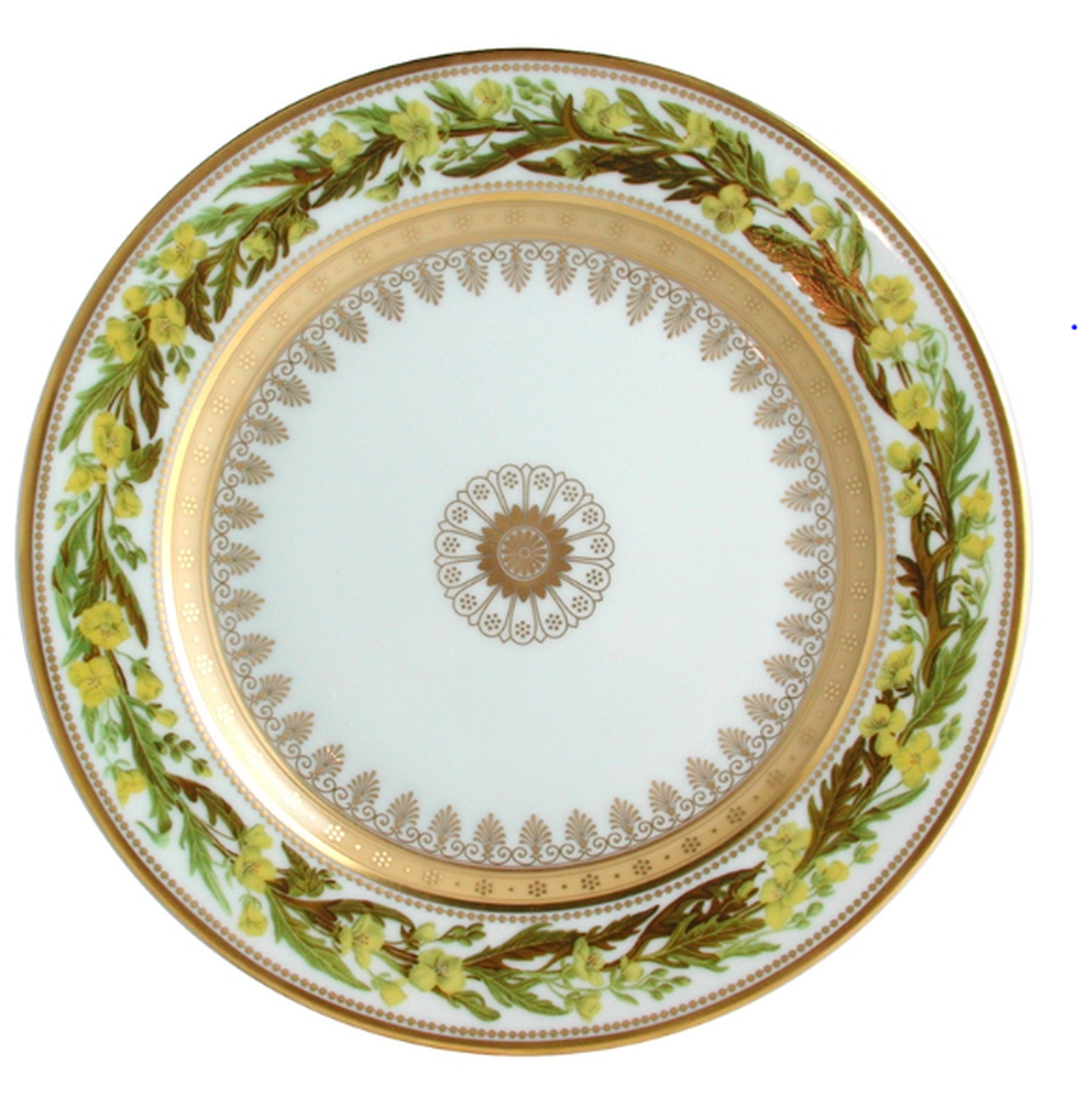 bernardaud botanique salad plate round green 21cm