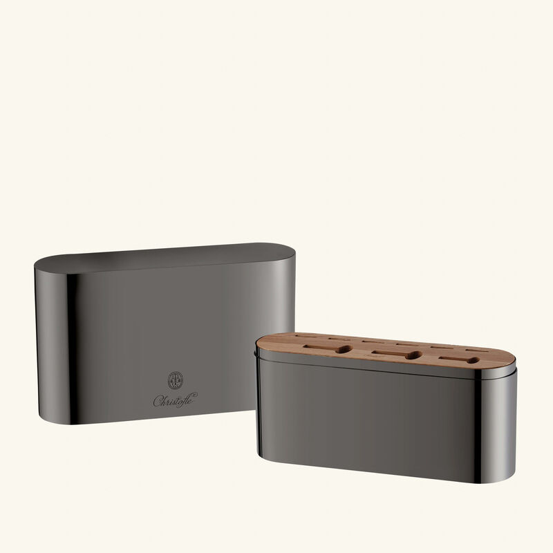 christofle concorde cutlery case black