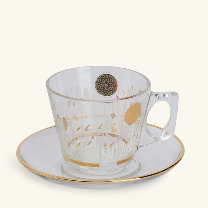 dimlaj hayat tea cup and saucer gold set of 6