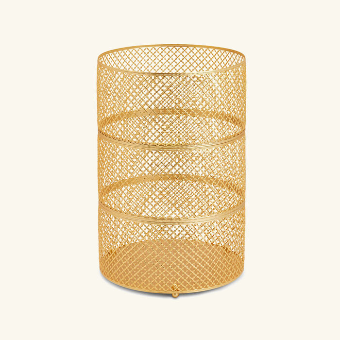 villari firenze waste basket gold