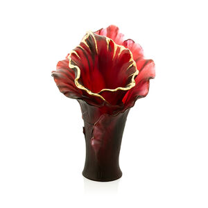Large Red Gilded Arum Vase, medium