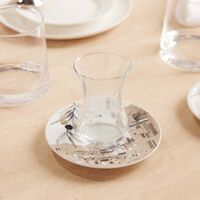 Naseem Tea Cup & Saucer Clear Set Of 6 silsal naseem tea cup saucer clear set of 6