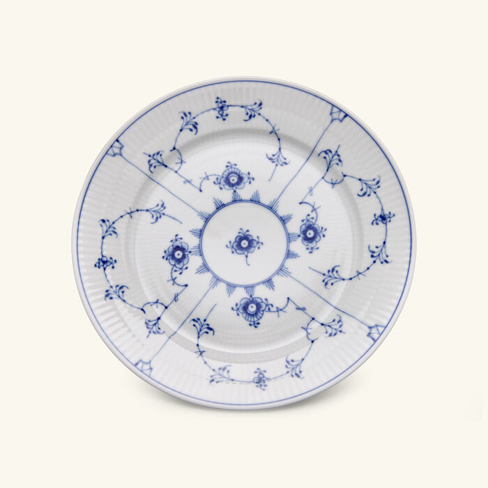 رويال كوبنهاغن طبق حلويات بلو فلوتد بلاين مستدير أبيض 22 سم